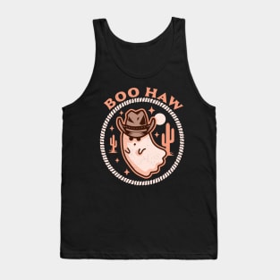 BooHaw Western Ghost Halloween Cowboy Cowgirl Costume Retro Tank Top